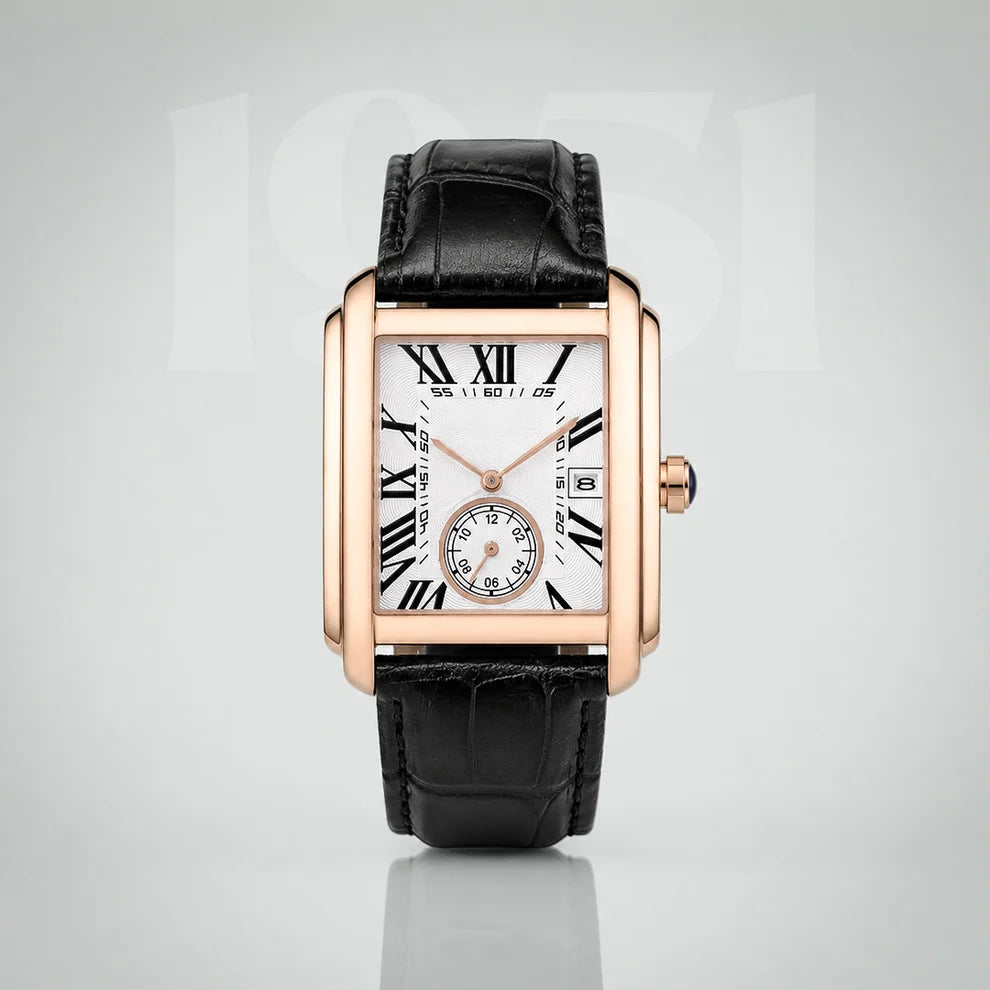 Classic Rectangular Vintage Luxury Men's Watch
