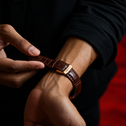 AMVON Sovereign Auburn — Rose Gold Day-Date Watch