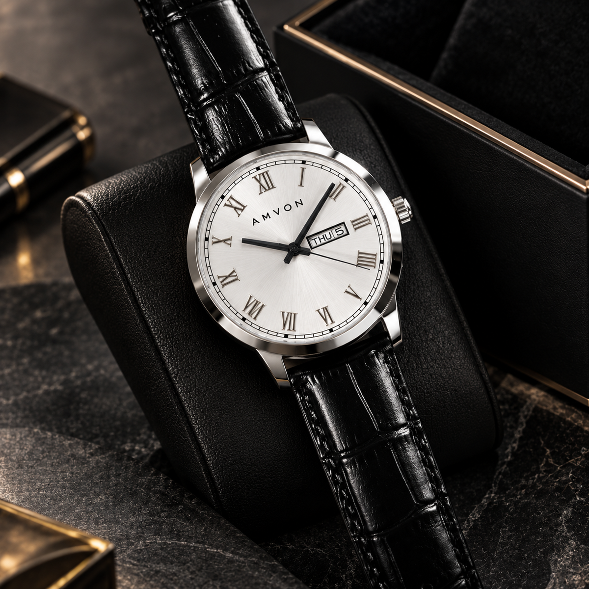 AMVON Sovereign Ivory — Classic Day-Date Watch