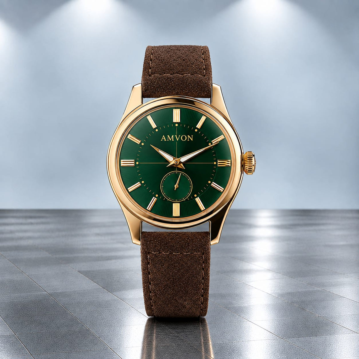 AMVON Emerald Classic Dress Watch
