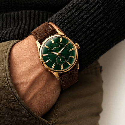 AMVON Emerald Classic Dress Watch