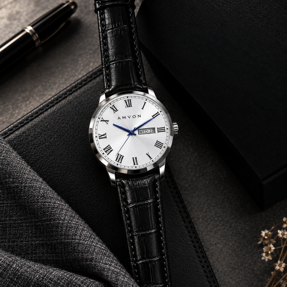 AMVON Sovereign Ivory — Classic Day-Date Watch